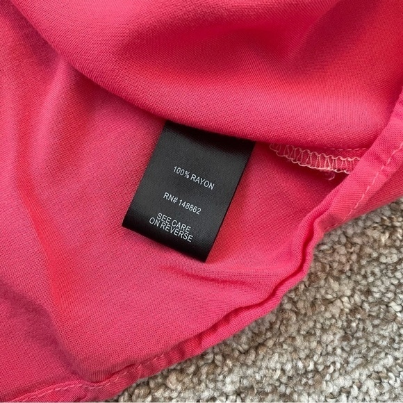 TORRID DRAPE FRONT KIMONO - CHIFFON DIP DYE CORAL - Picture 12 of 13